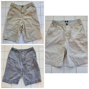 3 Boys Cargo Shorts Bundle Size 8 Khaki Gray‎ Tan Summer Back To School
